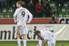 Libor Došek (vlevo) a Miroslav Slepička po utkání s Leverkusenem.