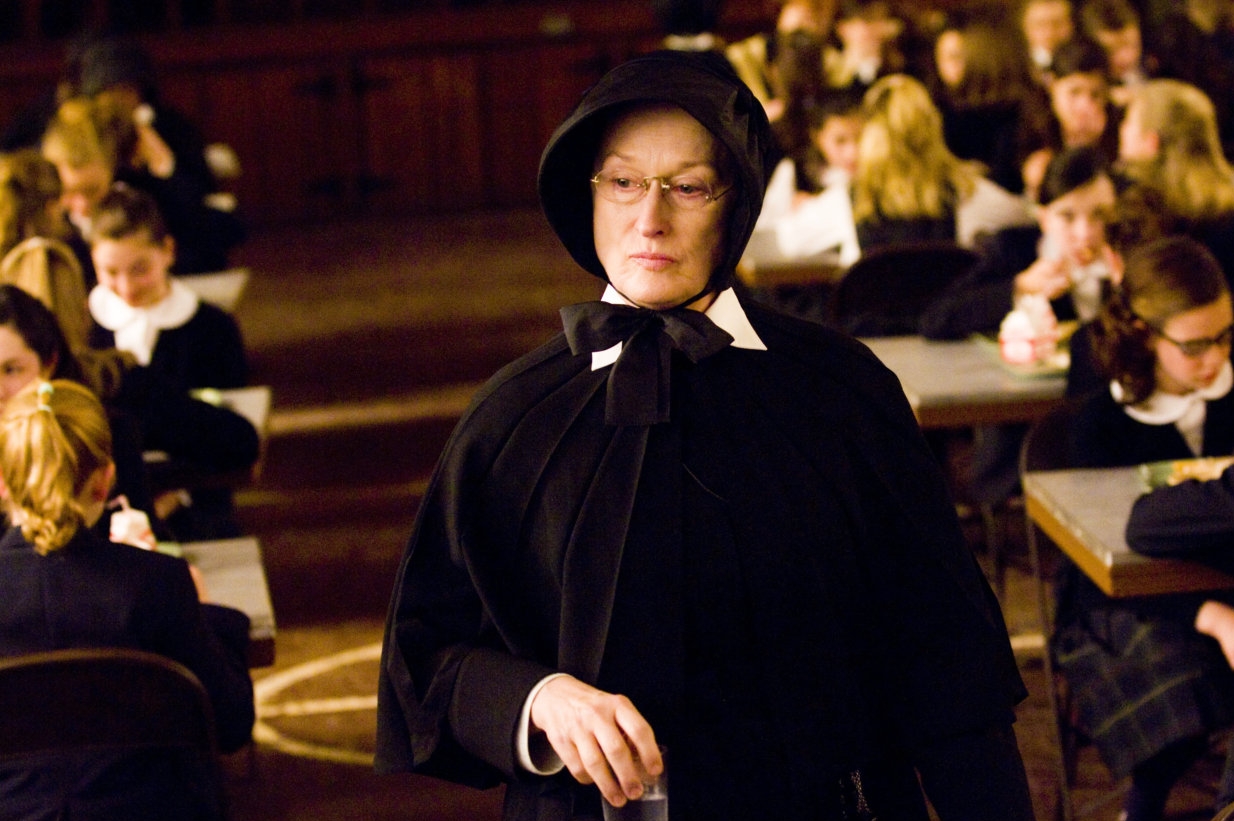 Meryl Streepová ve filmu Pochyby. Meryl Streepová ve filmu Pochyby.