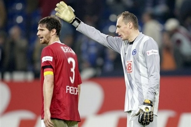 Jaroslav Drobný, gólman fotbalistů Herthy Berlín. Jaroslav Drobný, gólman fotbalistů Herthy Berlín.