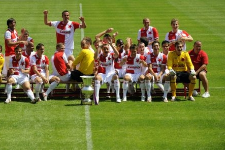 Fotbalisté Slavie Praha.