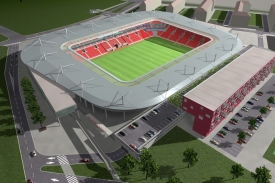 Stadion v Edenu, domovská arena fotbalistů Slavie.