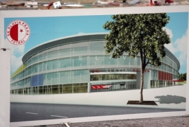 Nový stadion Slavie v Edenu. Nový stadion Slavie v Edenu.