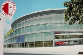 Nový stadion Slavie v Edenu.