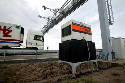 Brána elektronického mýtného.