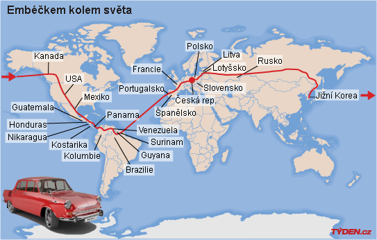 Mapa trasy.