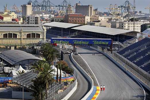 Městský okruh ve Valencii. Závod formule 1 se tady pojede poprvé. 