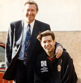 Slavn&yacute; otec se sv&yacute;m synem. Sir Alex a Darren Fergusonovi.