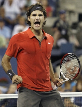Roger Federer měl z postupu velikou radost.