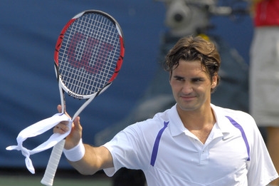 Roger Federer se raduje z vítězství na turnaji v Cincinatti 