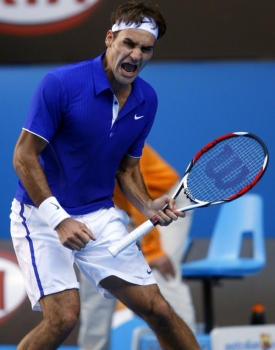 Přemožitel Tomáše Berdycha Roger Federer.