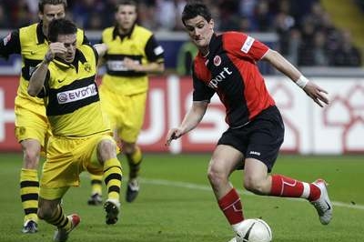 Martin Fenin v dresu Eintrachtu Frankfurt.