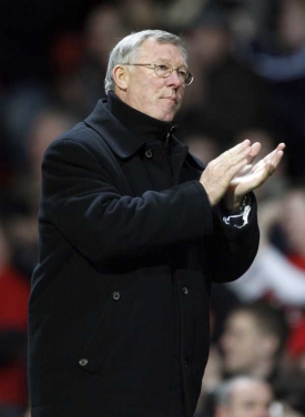 Tren&eacute;r Manchesteru United Sir Alex Ferguson.