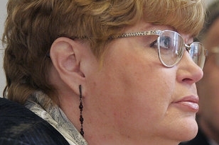 Jana Volfová při zakládání SDŽ v Březnu v Jihlavě