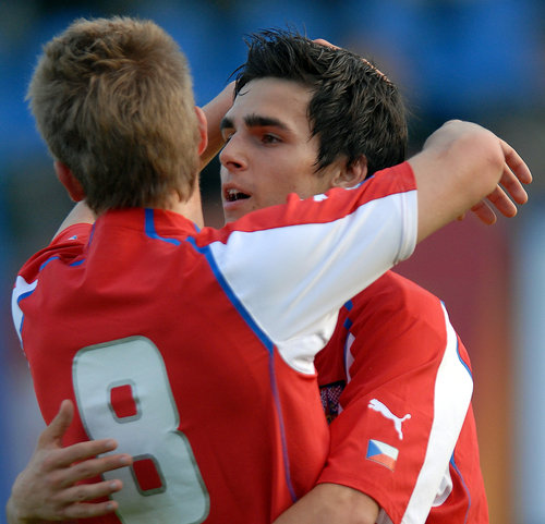 Čeští reprezentanti Jiří Jeslínek (vpravo) a Bořek Dočkal Čeští reprezentanti Jiří Jeslínek (vpravo) a Bořek Dočkal