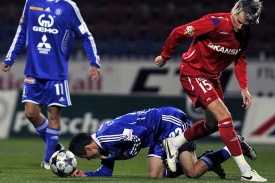 Momentka z moravského derby Olomouc - Brno.