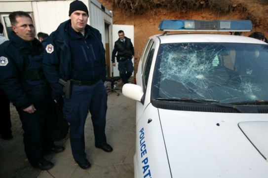 Na policejní patroly OSN dopadaly po vyhlášení nezávislosti kameny.