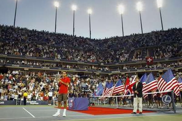 US Open 2008 a vítezný Federer.