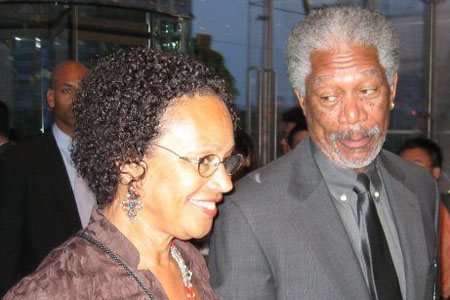 Morgan Freeman se rozvádí. Na snímku s manželkou Myrnou.
