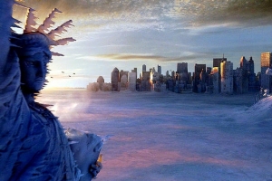 Zničen&yacute; New York podle filmu Den pot&eacute;.