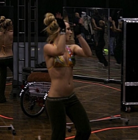 Britney Spearsová během tréninku.