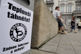 Plakáty vylepené v centru Brna.