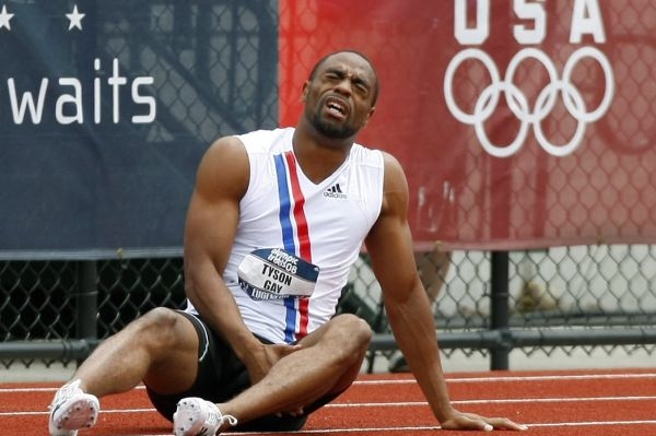 Tyson Gay se zranil v americké olympijské kvalifikaci. Tyson Gay se zranil v americké olympijské kvalifikaci.