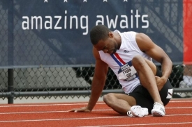 Zraněný Tyson Gay v americké olympijské kvalifikaci.