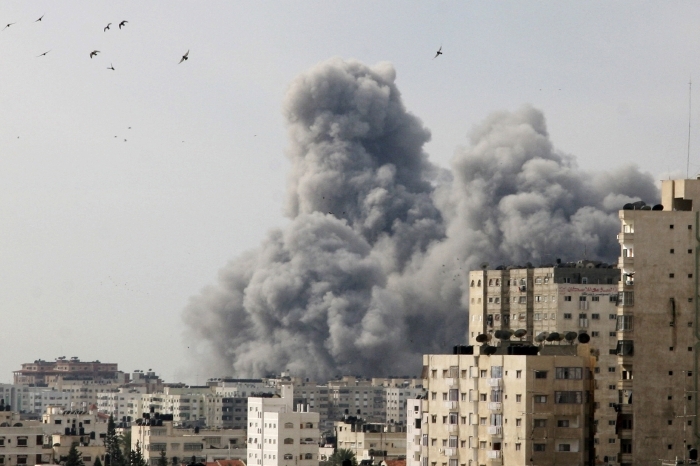 Gaza po náletech izraelského letectva.