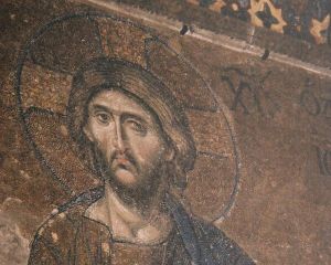 Freska Ježíše Krista v chrámu Hagia Sofia Freska Ježíše Krista v chrámu Hagia Sofia