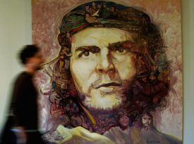 Obraz Ce Guevary v bolivijském La Paz