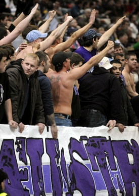 Fanou&scaron;ci fotbalistů Austrie V&iacute;deň.