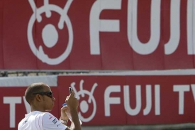 Lewis Hamilton, pilot McLarenu na okruhu ve Fudži.
