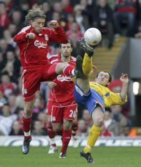 Momentka z utkání Liverpool - Havant & Waterlooville.