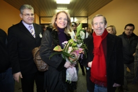 Václav Havel poděkoval za podporu své ženě Dagmar.