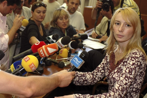 Studentka Hedviga Malinová, která byla údajně napadena loni v září týdny v Nitře.
