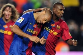 Hrdina utkání proti Valencii Thierry Henry.