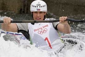 Štěpánka Hilgertová na olympijské trati v Pekingu.