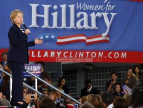 Hillary Clintonová během své prezidentské kampaně