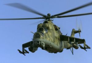Cíl z osmdesátých let Mi-24 Hind.
