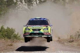 Finsk&yacute; pilot Mikko Hirvonen na trati Tureck&eacute; rallye.