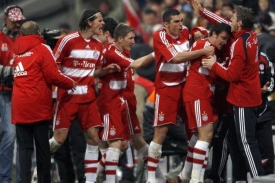 Bayern vybuchl o vítězném gólu nadšením.