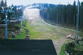 Bohemaland u Zlatých Hor, pátek 18. dubna (webkamera).