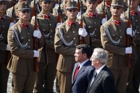 Maďarský prezident László Sólyom a jordánský král Abdalláh II.