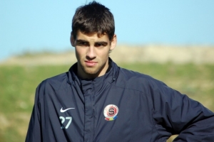 Fotbalista Sparty Luboš Hušek, nováček v české reprezentaci.