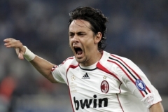 Střelec dvou branek AC Milán Felippo Inzaghi
