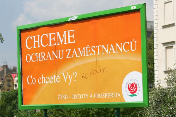 Propagační billboard ČSSD.