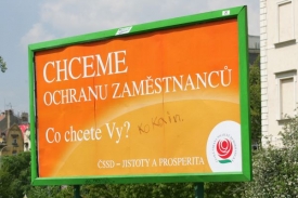 Propagační billboard ČSSD.
