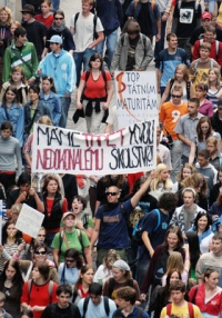 demonstrující studenti 2