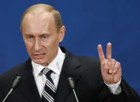 Prezident Putin na summitu NATO v Bukurešti