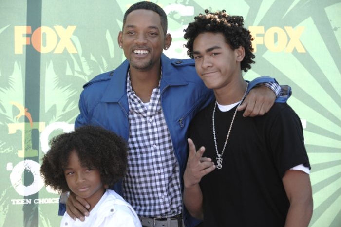 Will Smith se syny - Trey Smith (vpravo) a Jaden Smith (vlevo) 